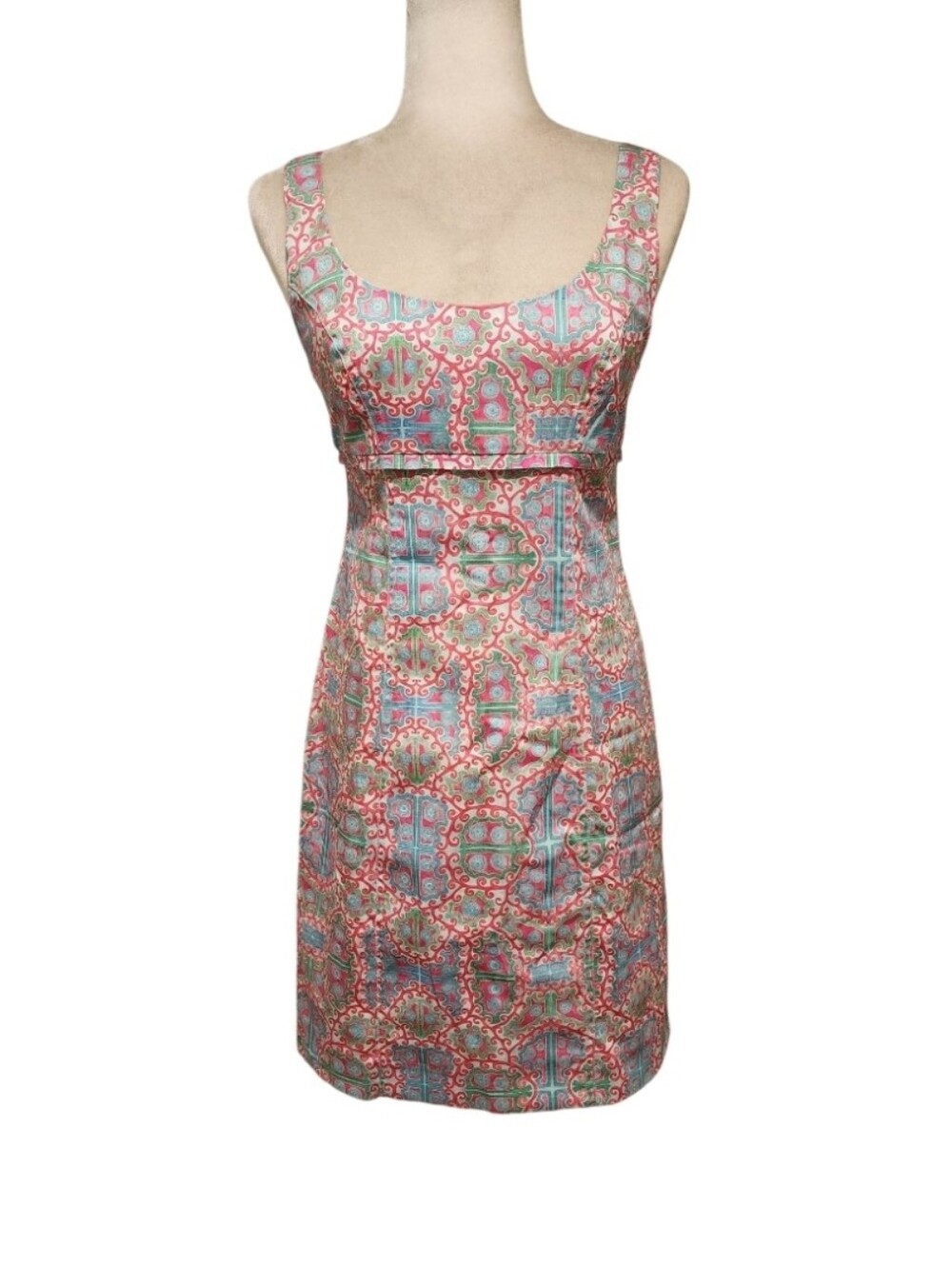 Kaeli Smith Women's Printed Scoop Neck Tank Dress Size 2
